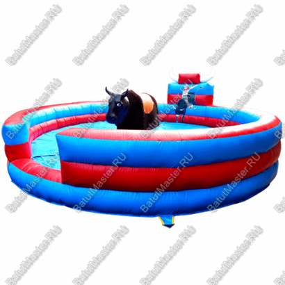 Надувной аттракцион Родео, бык+батут, «Чемпион»