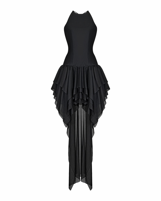 Платье с воланами First Couture