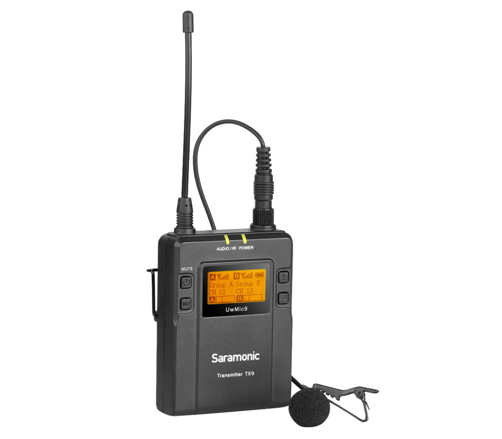 Беспроводная система Saramonic UwMic9 TX9+TX9+RX9, 2 петлички и 1 приемник