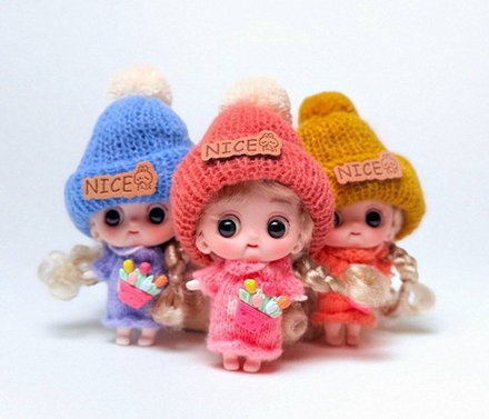 Брелоки "Куколки в шапках' 12 см оптом