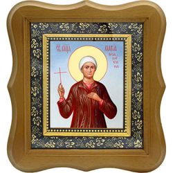 Мария Московская (Волнухина) мученица. Икона на холсте. В киоте 10 х 12.