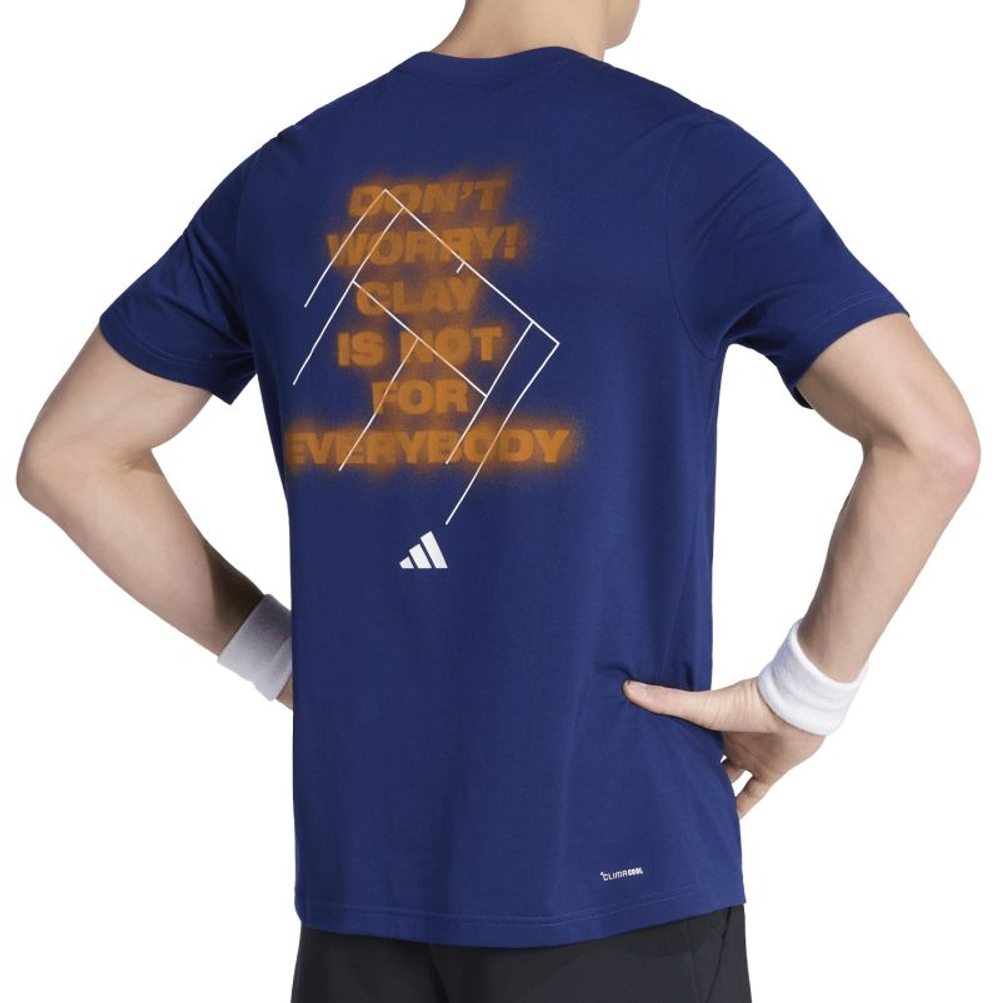 Теннисная футболка Adidas Tennis Clay In Not Graphic - dark blue