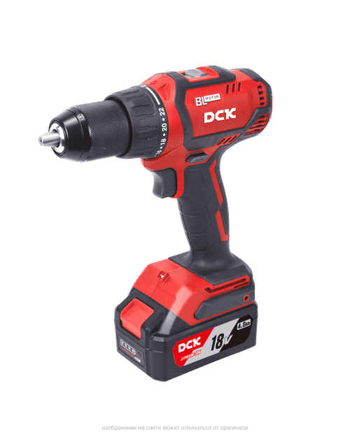 Дрель-шуруповерт аккум бесщеточная DCK KDJZ04-13 18В, 60Нм, 2*4А/ч кейс