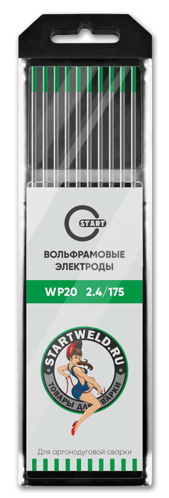 Вольфрамовый электрод WP 2,4/175 (зеленый) WP2024175