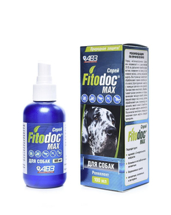 Спрей от блох, клещей, вшей и комаров для Собак FitoDoc MAX репеллентный, 100мл