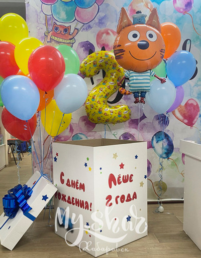 Набор коробка с шарами К02