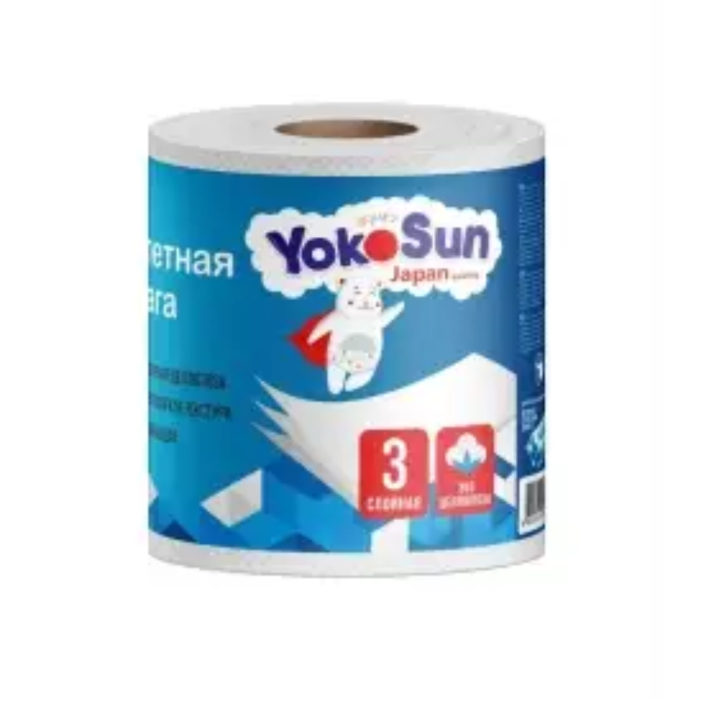 Туалетная бумага YokoSun трехслойная 400 м