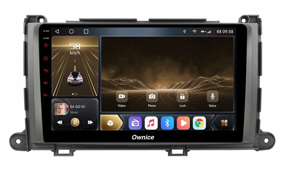 Штатная магнитола OWNICE OL-9695-N для Toyota Sienna 2010-2014 на Android 12.0