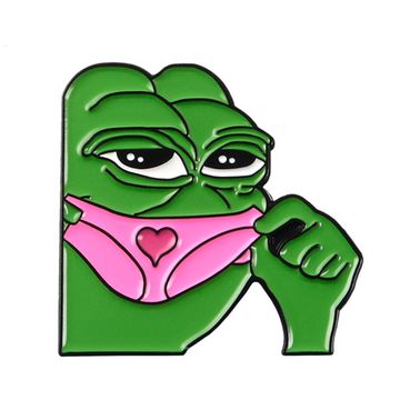 Пин на рюкзак и одежду. Лягушонок Пепе. Нюхач