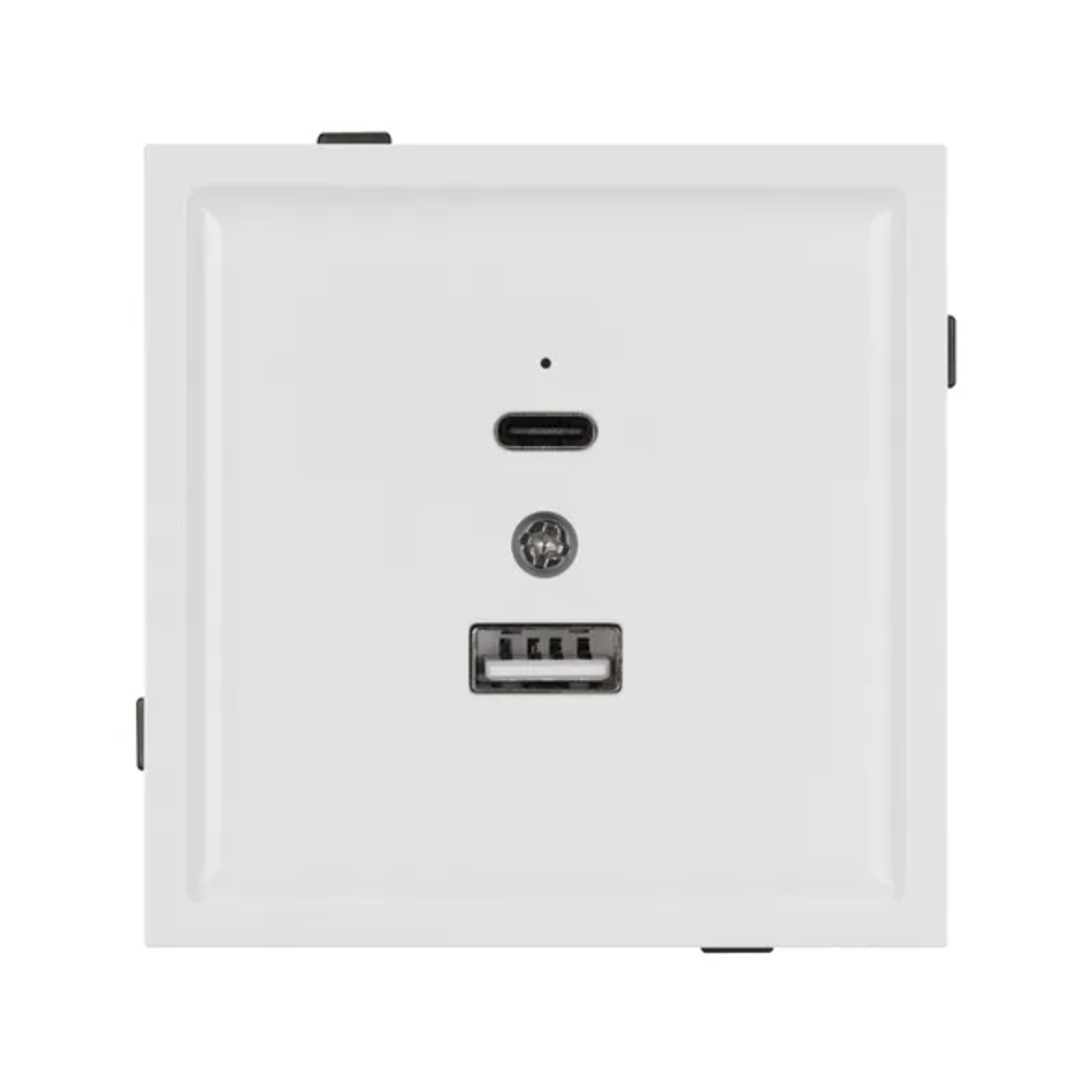 Механизм USB розетки SCT-TENDO-MUAC-PL-WH (5V, 3A, QC3) (Arlight, -) 054094