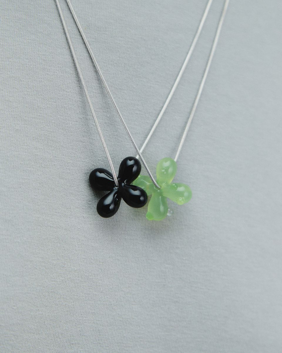 Подвеска Flower Glass Black