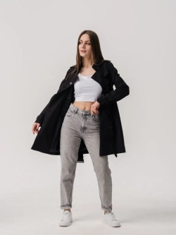 Двойной кроп топ укороченный под пиджак базовый