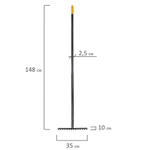 Грабли 14 зубьев цельнометаллические 35х10 см, ОБЩАЯ ДЛИНА 150 см, черенок сталь, RABBITEX (РАББИТЕКС) "LONG HANDLE", 700493