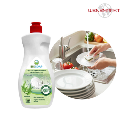 Средство для мытья посуды, овощей и фруктов BIOSOAP «Алое вера» 500 мл, Россия