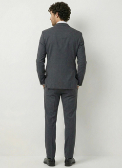 Мужской костюм двубортный (темно-серый) А65