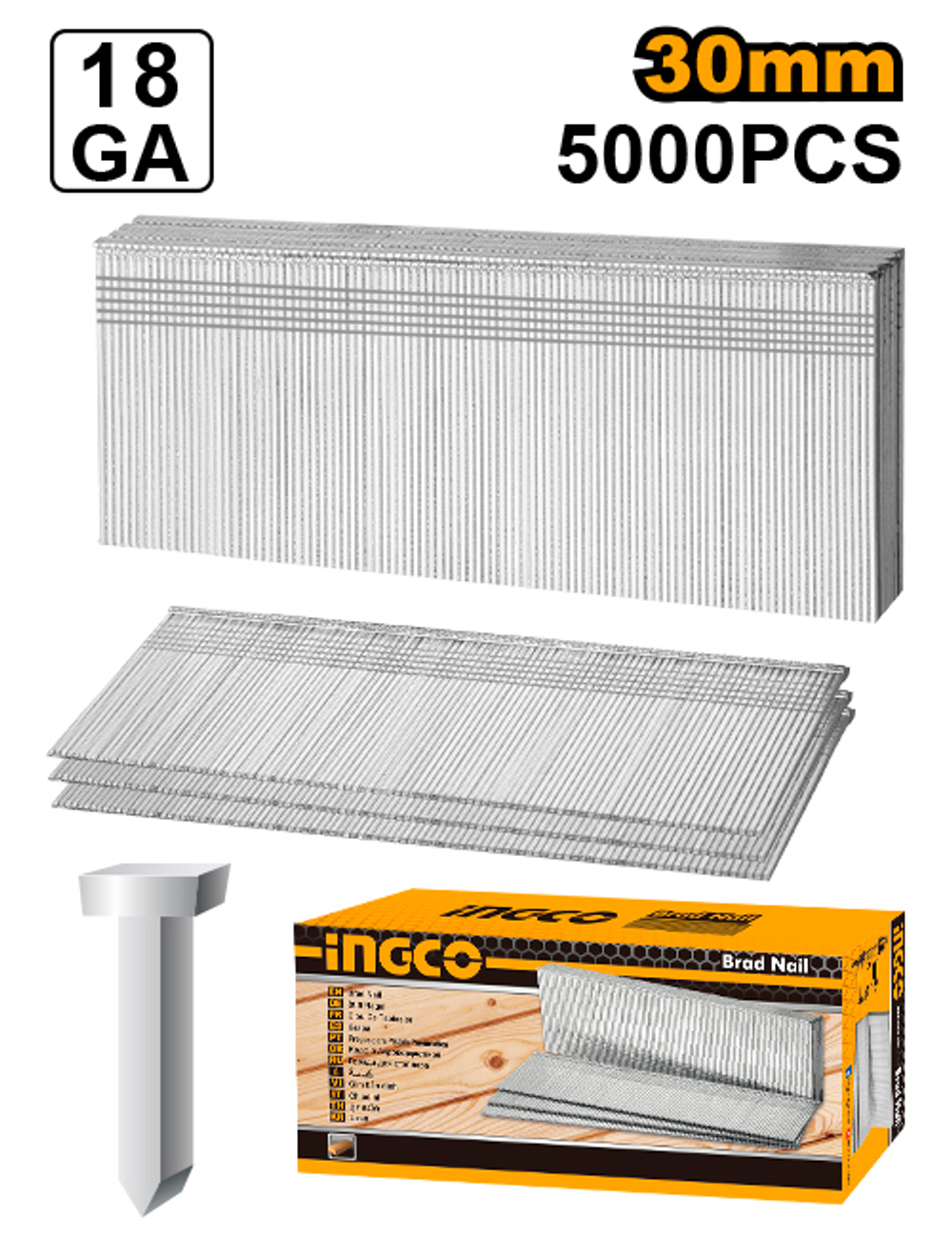 Гвозди для нейлера 30 мм INGCO ANA18301