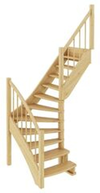 Лестница на второй этаж ЛС-09м/1 Правая под покраску