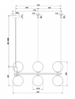 Подвесная люстра Maytoni MOD013PL-06W