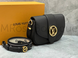 Женская черная сумка LV Pont 9 Soft PM Louis Vuitton премиум класса