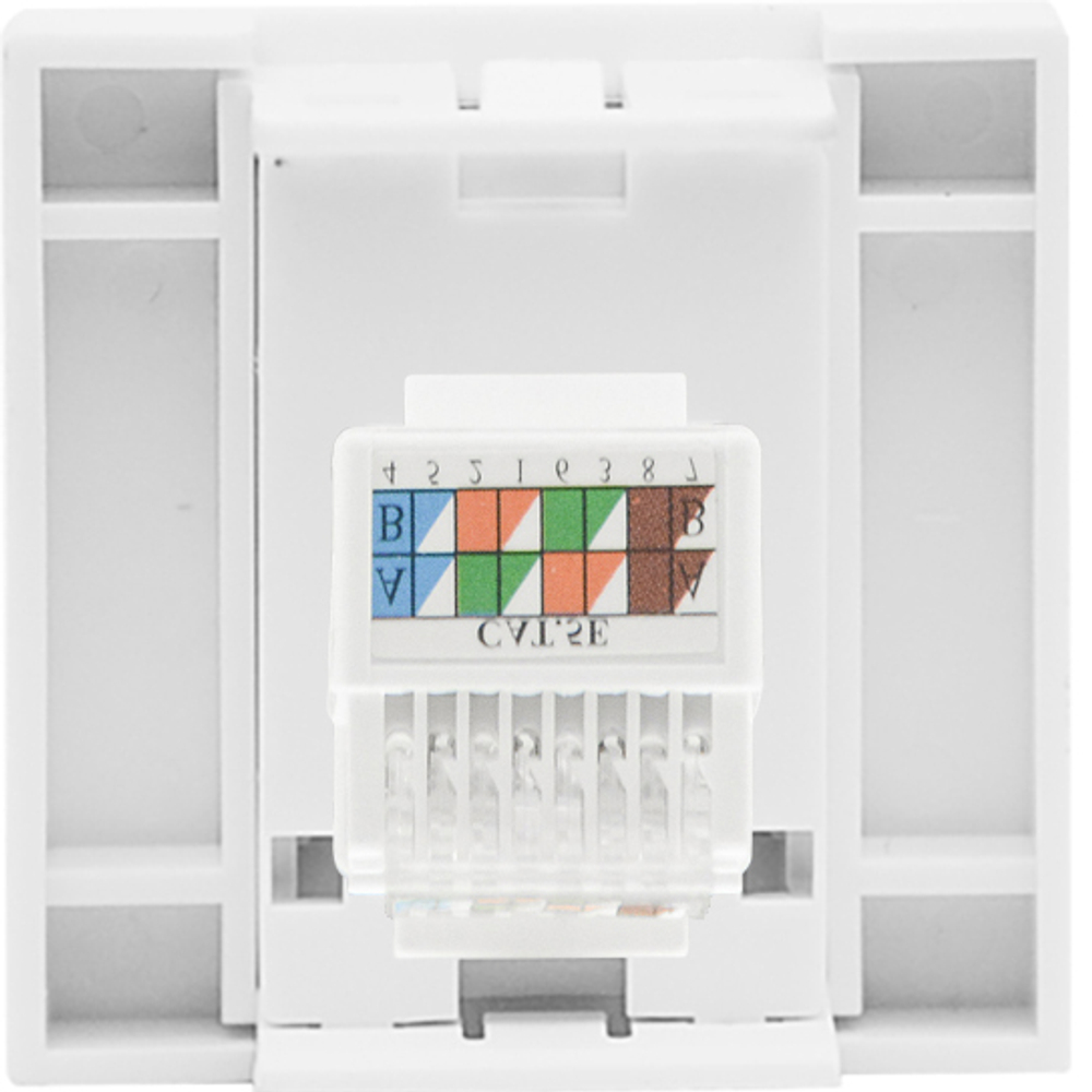 Розетка DEC RJ45 UTP кат.5e,  2мод.,  бел. (45х45мм),  серия (тип) DEC