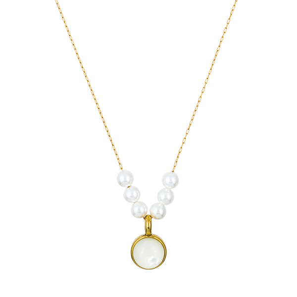 Колье Fiore Luna SHELL WHITE BP03172-1 BW/G