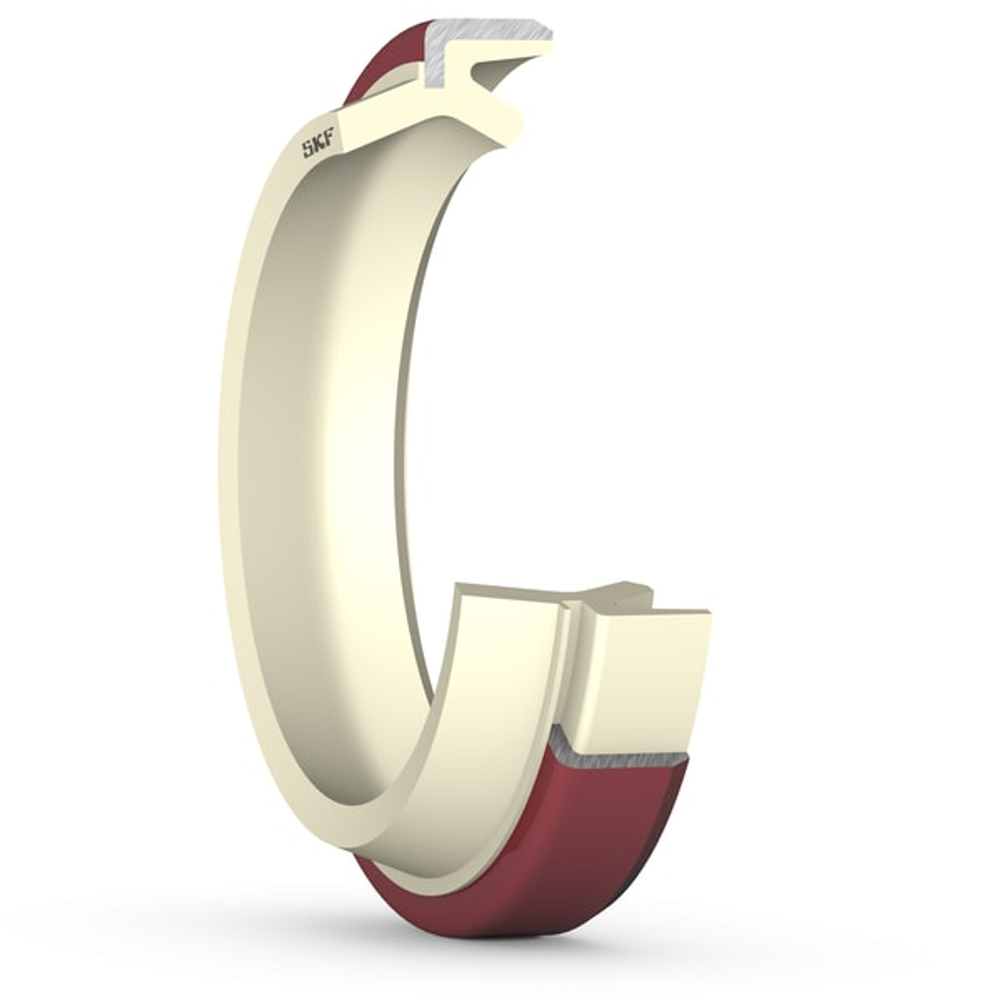 Полиуретановое прижимное грязесъёмное уплотнение с двумя кромками и стальным стопорным кольцом PAD 45X57X7X10