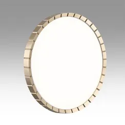 7648/DL PALE SN 142 Светильник пластик/белый/золотой LED 48Вт 4000К D385 IP43 ATABI GOLD