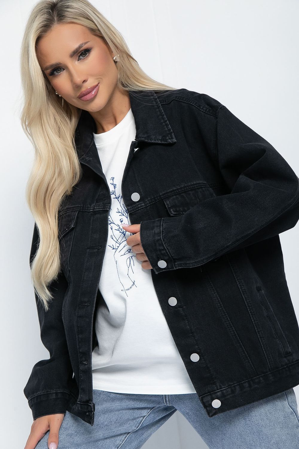 Жакет джинсовый Оклахома (черный) Б11268 LT Collection