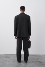 Двубортный оверсайз чёрный