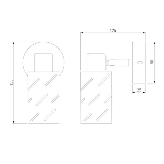 Спот Eurosvet Fente 20090/1 черный/хром