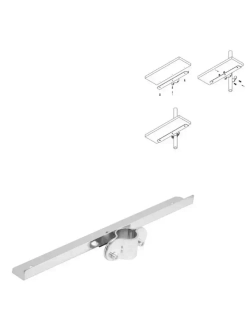 Полкодержатель односторонний 300 мм для трубы 25 мм, Joker-63, хром, комплект 2 шт. (14135)