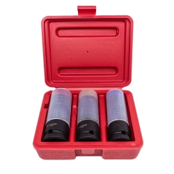 Головки ударные глубокие тонкостенные, набор 3пр., 1/2&apos;&apos;(17, 19, 21мм)