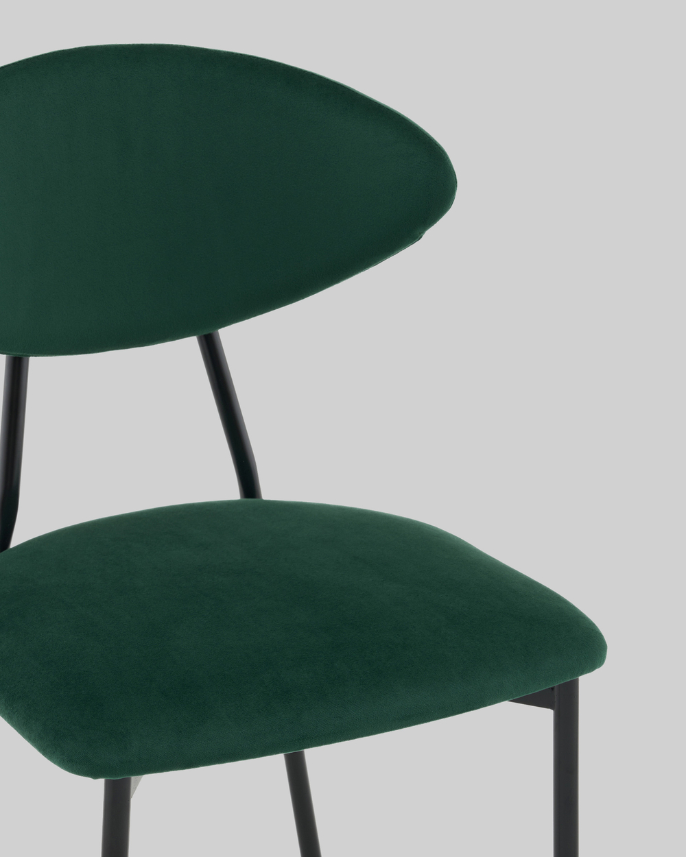 Стул обеденный Квинси велюр зеленый