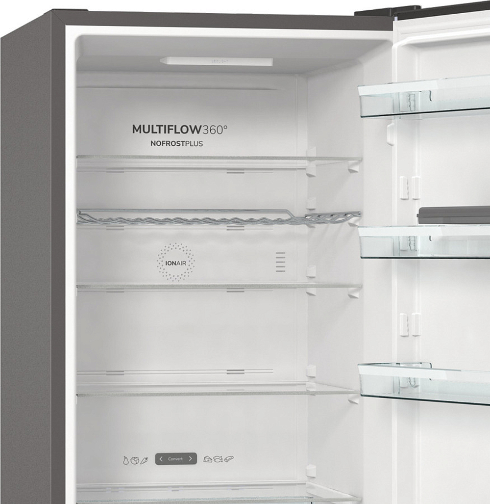 Отдельностоящий двухкамерный холодильник Gorenje NRC6203SXL5