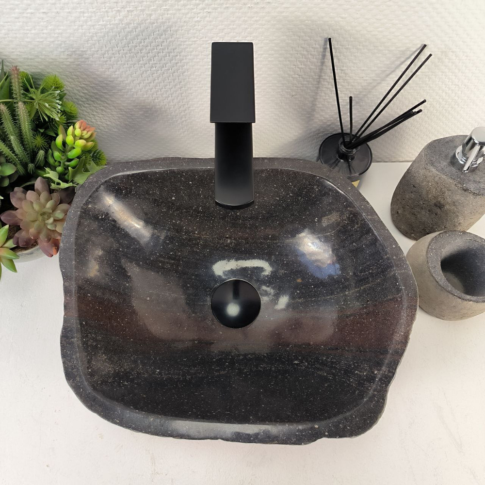 Раковина из речного камня RS-65429 40*33*15 0855