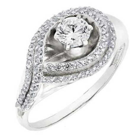 Кольцо из золота с фианитами