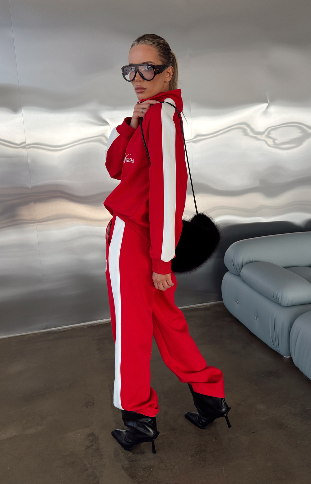 Костюм спортивный из трикотажа с принтом