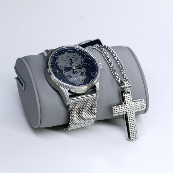 Подарочный комплект Police: мужские часы и кулон