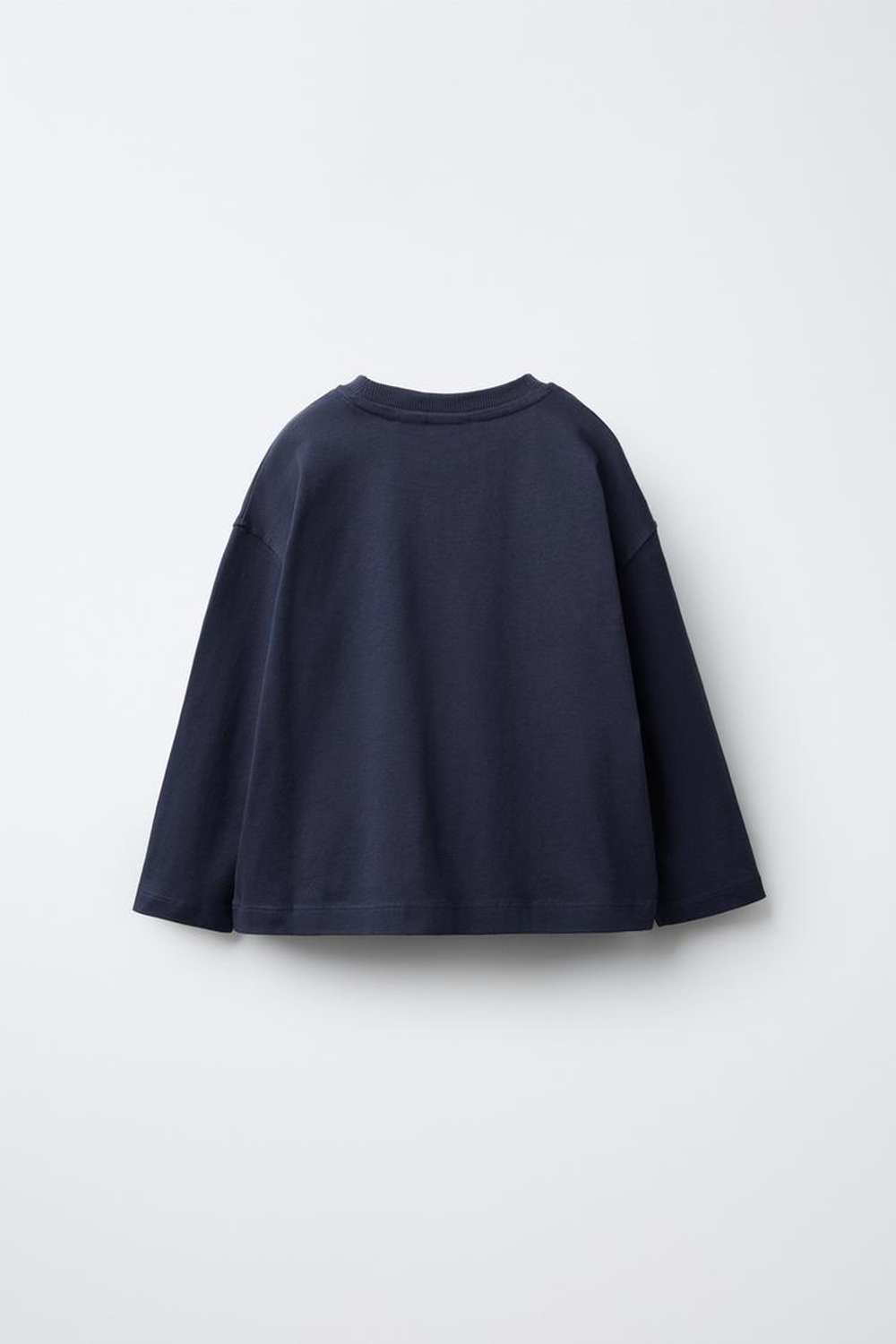 ZARA ЛОНГСЛИВ С ВЫШИВКОЙ, МОРСКОЙ СИНИЙ