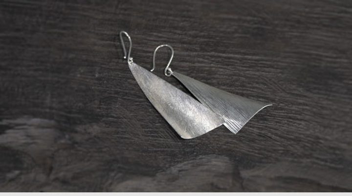 Серебряные серьги I Want "Треугольник"
