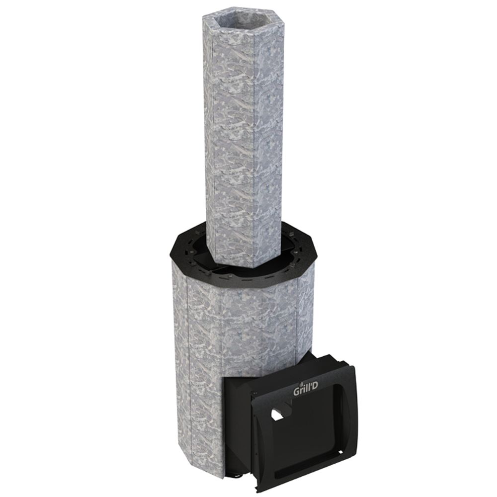Дровяная банная печь Grill'D Violet 200 Long Max Pro Stone