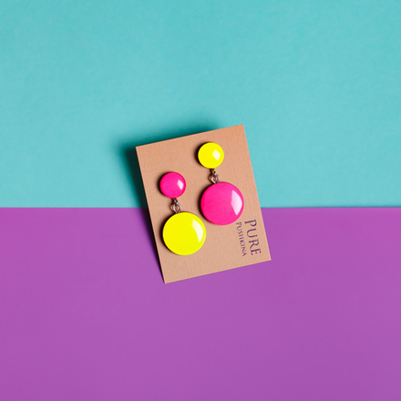 Серьги - Матрёшки - НЕОН