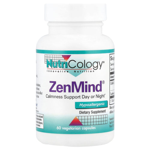 Nutricology, Пищевая добавка ZenMind, 60 растительных капсул