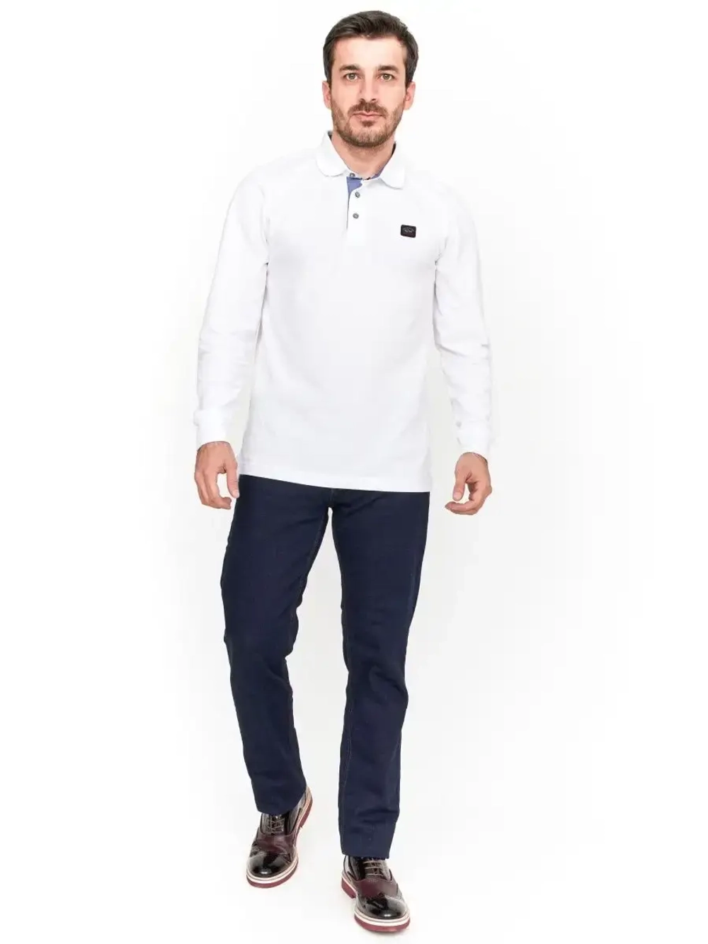 Футболка поло с длинным рукавом