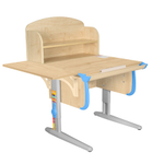 Растущая парта Дэми СУТ 24 с задней закрытой полкой СУТ.34.360 и боковой полкой СУТ.24.230 (1020×880 мм)