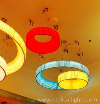 replica IRIS round pendant by Dix heures dix  ( yellow  + 40 cm )