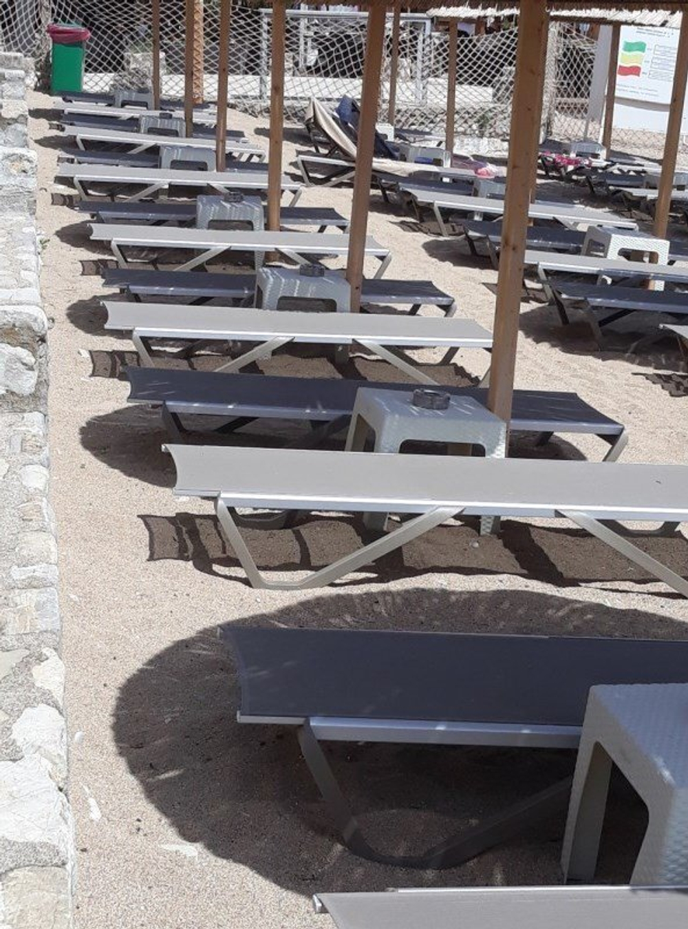 Шезлонг-лежак металлический PAPATYA Wave, антрацит