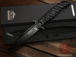 Складной нож НОКС Финка С Black 342-709406 c клинком из стали D2, рукоять G10