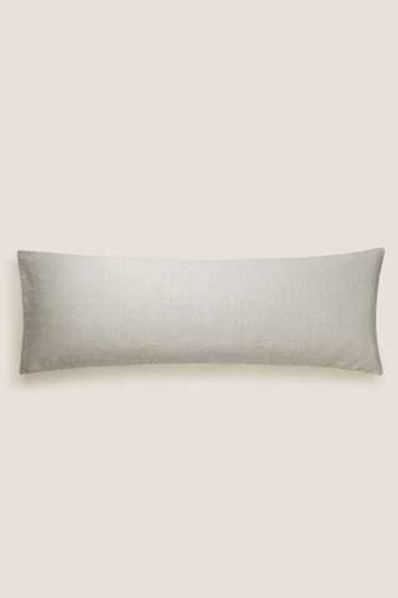ZARA HOME ЛЬНЯНОЙ ЧЕХОЛ ДЛЯ ДЕКОРАТИВНОЙ ПОДУШКИ, СВЕТЛО-ЗЕЛЕНЫЙ