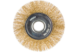 Щетка дисковая для УШМ (латунированная проволока 0,3 мм, 125 мм) MIRAX 35141-125